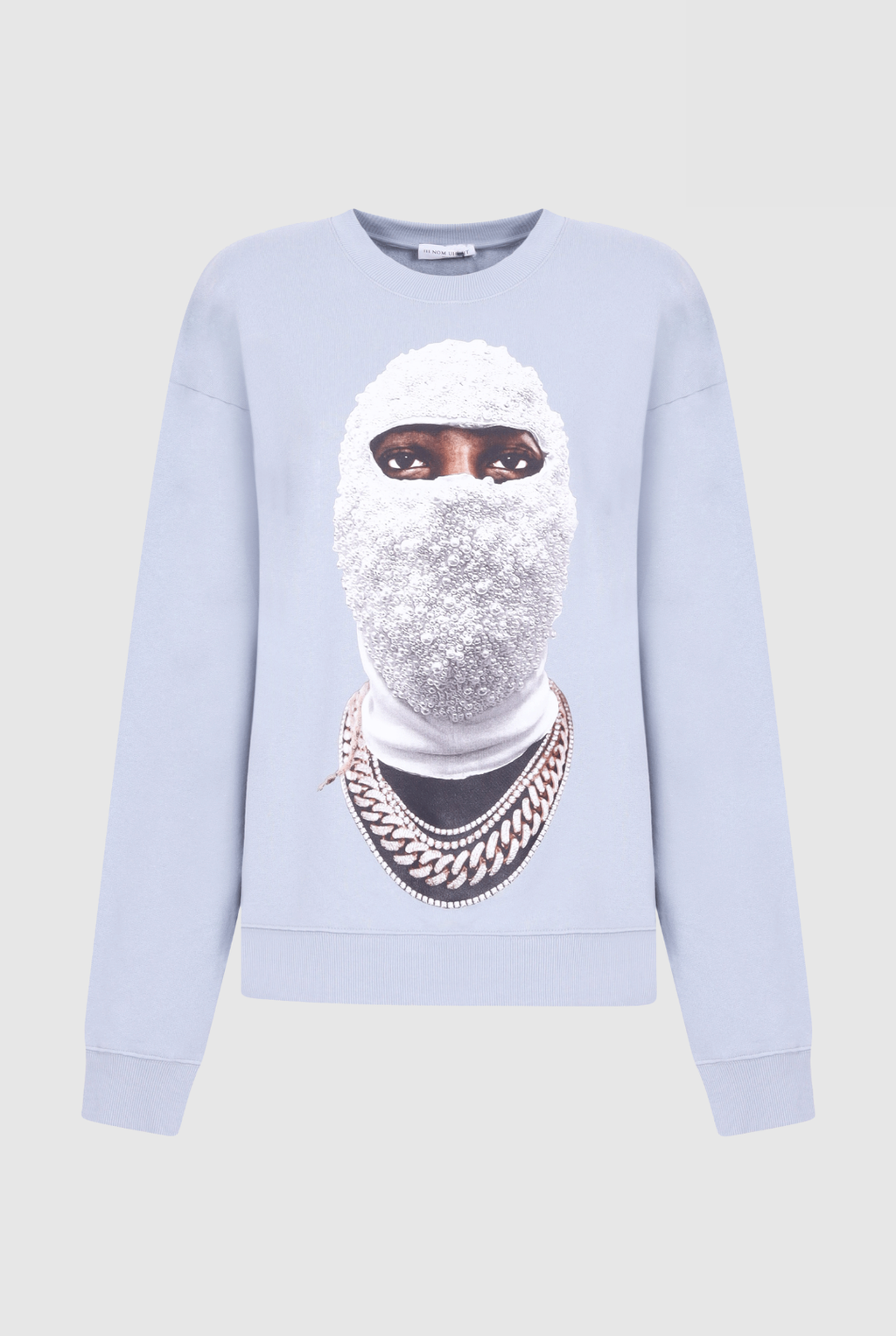 Crewneck with Future Mask Powder Blue