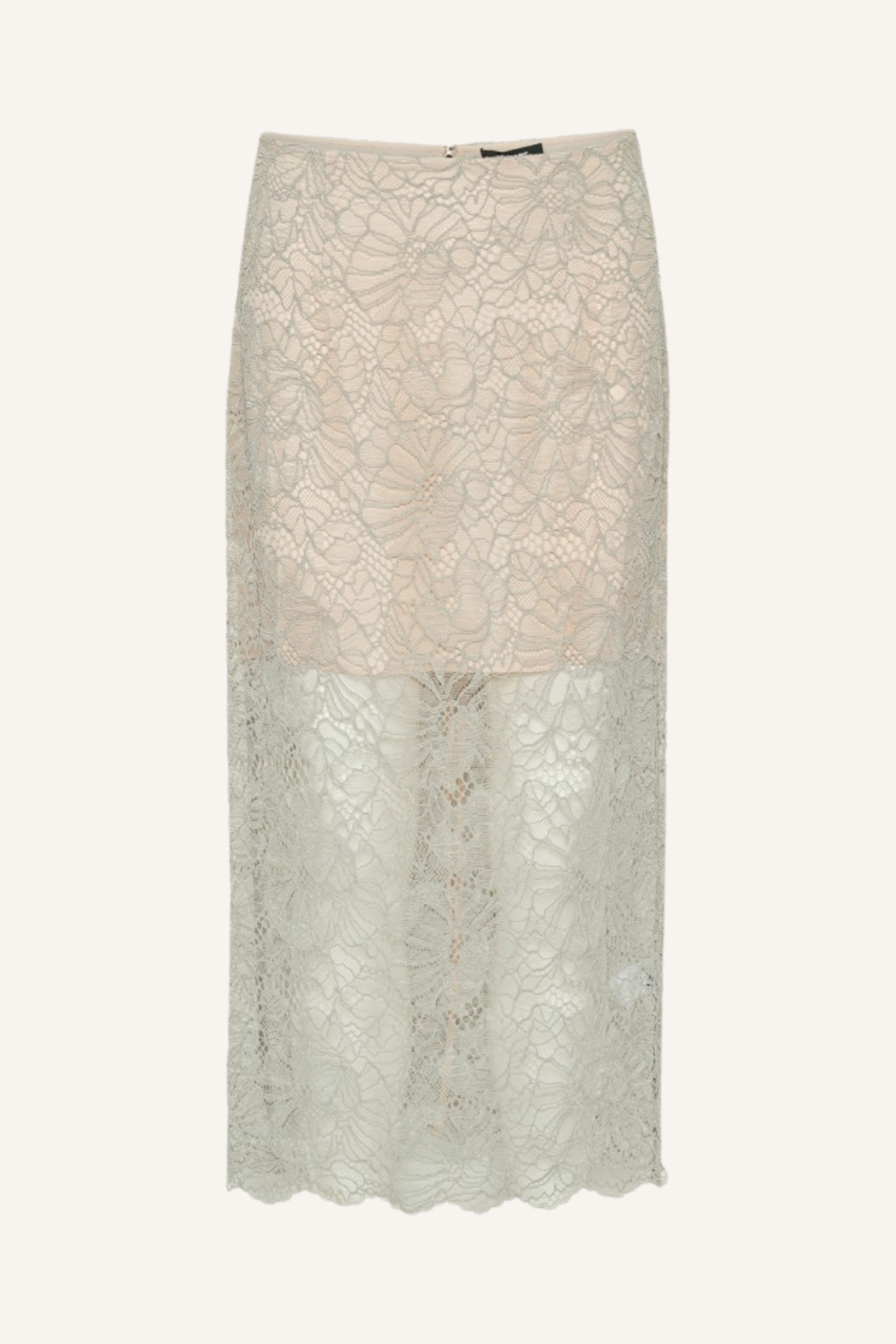 Bleistiftrock Flower Mesh