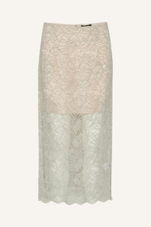 Bleistiftrock Flower Mesh