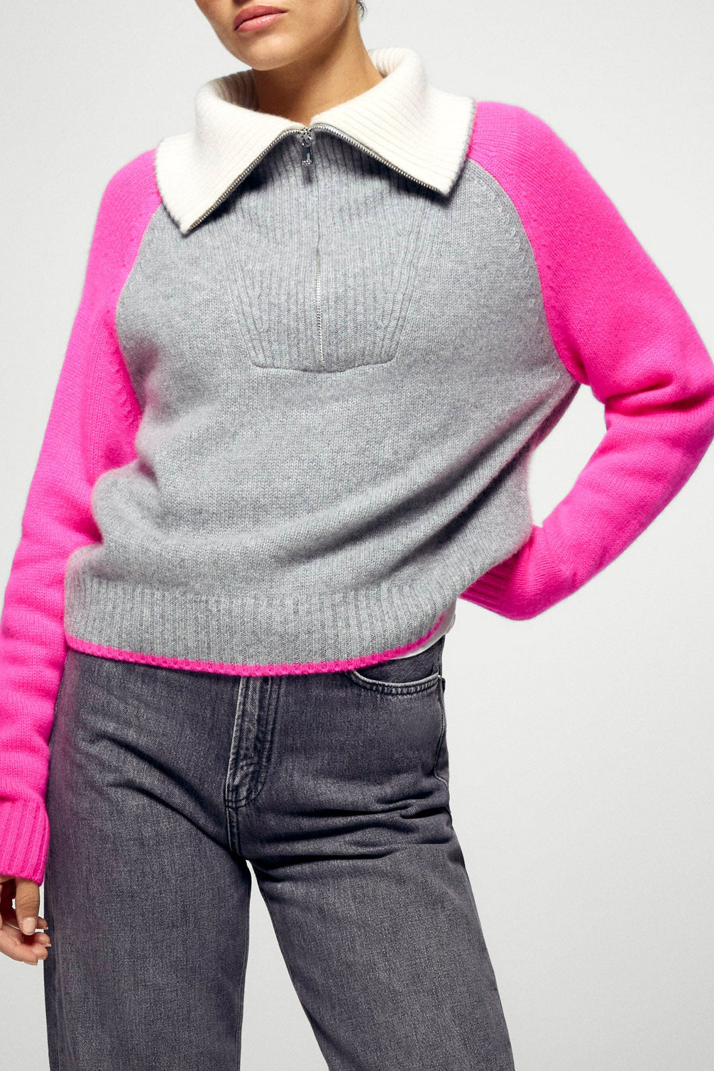 Pullover Trucker-Kragen