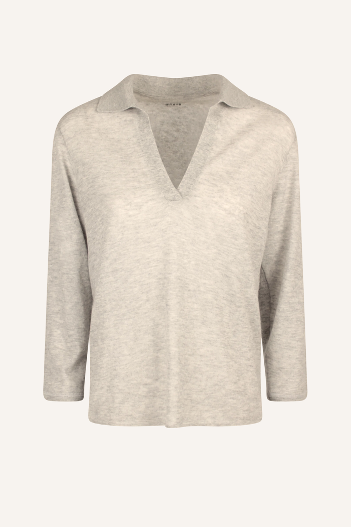Beige Longsleeve Shirt aus Kaschmir