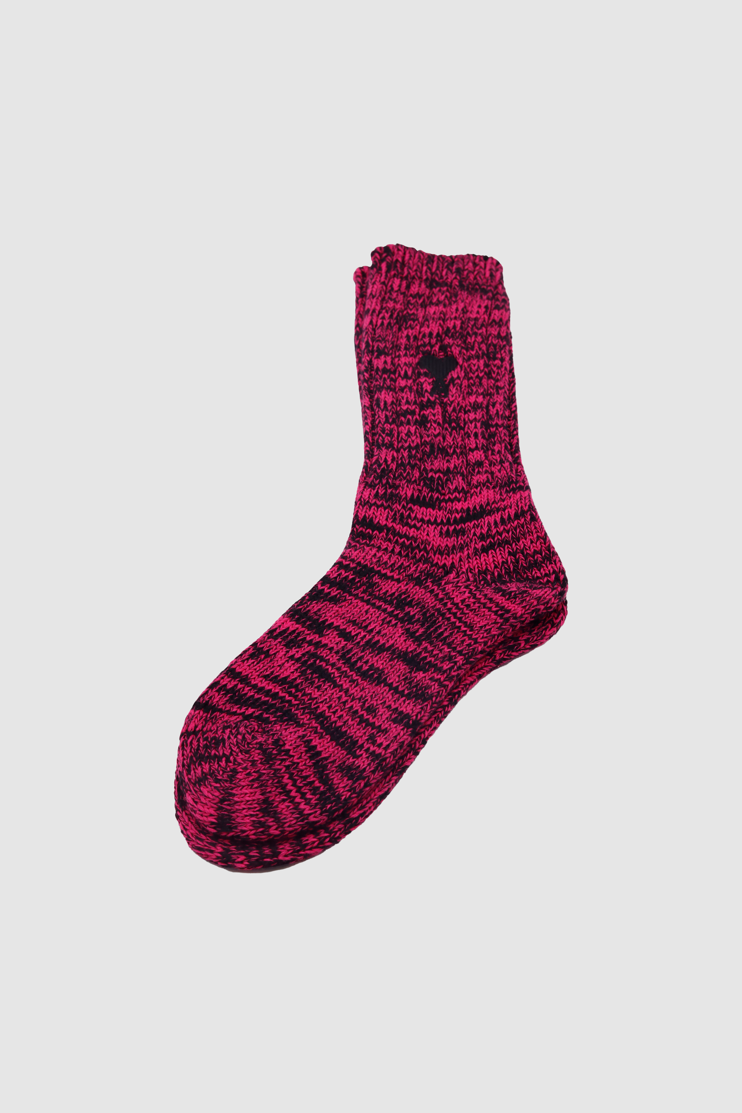 Two Tones Socks Black/ Fuchsia