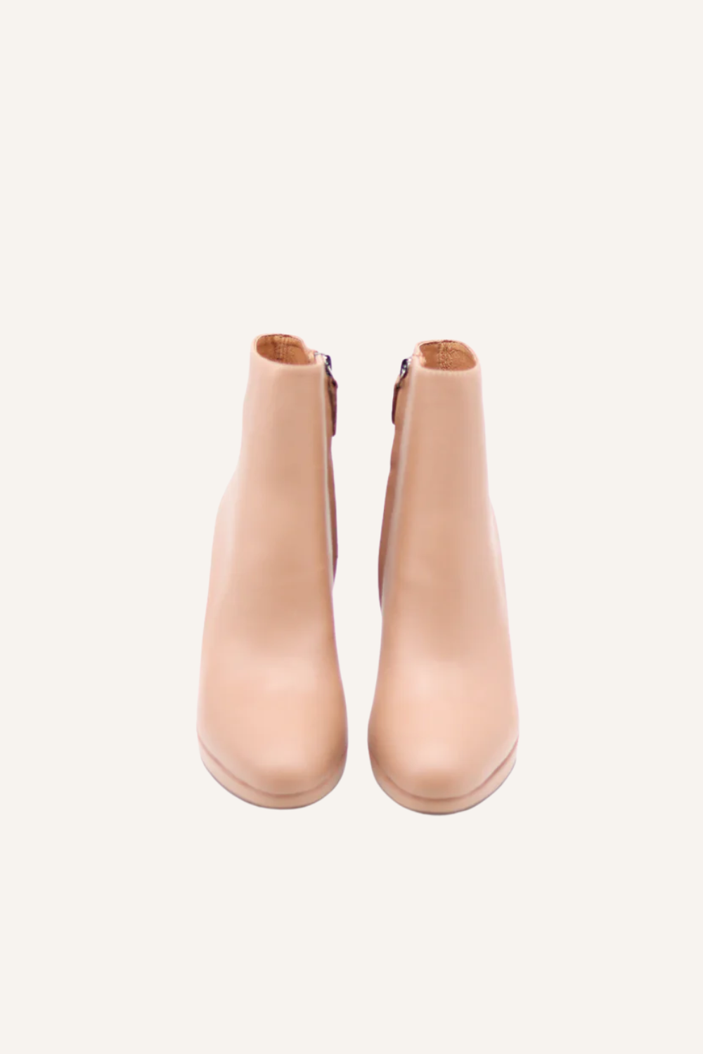 Heeled ankle boots nude