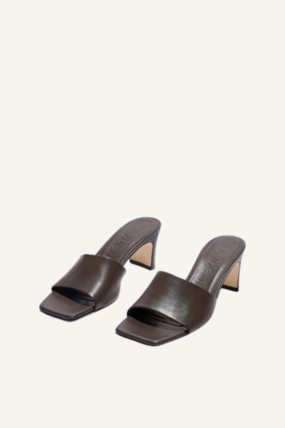 Schlichter Damenschuh Jessie Mule mit eckiger Zehenform, weichem Nappaleder und schlankem Blockabsatz