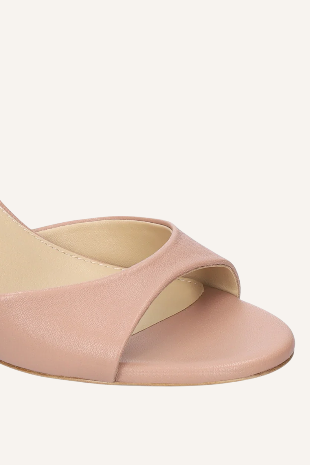 Rosa Stiletto mit runder Zehenpartie und verstellbarem Riemen