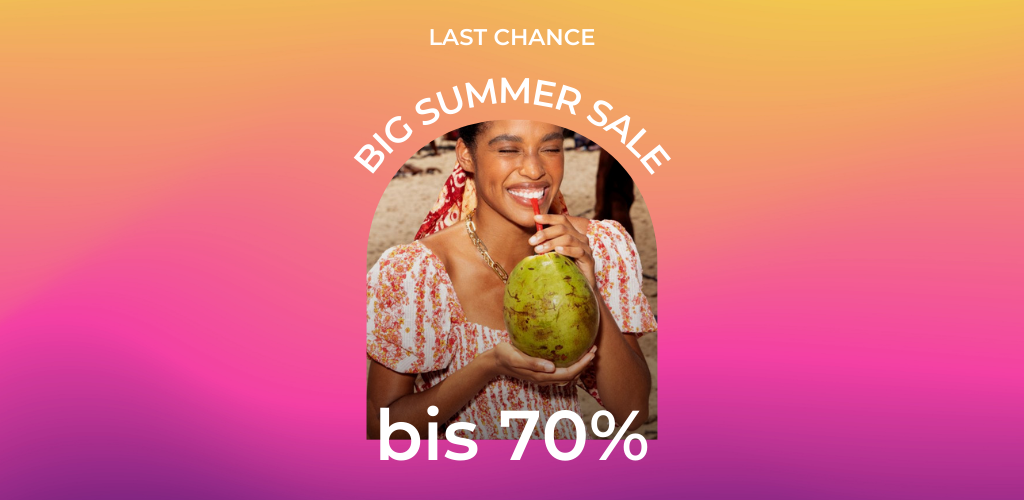 Big Summer Sale Banner 70%