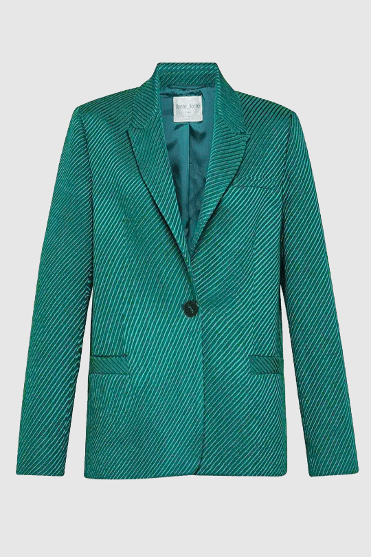 Couture Twill–Weave Jacket Green