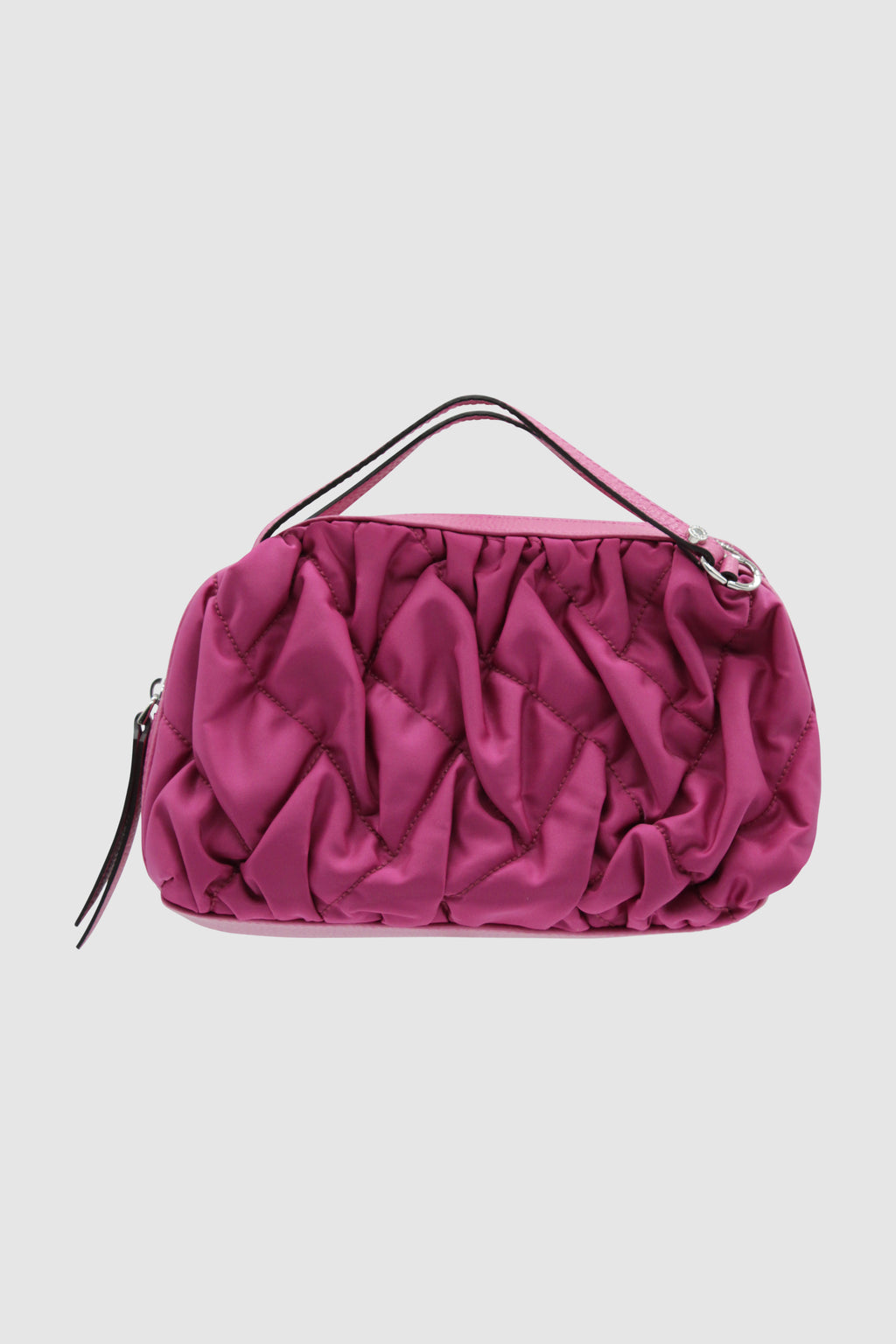 Leather and fabric bag VANITY PINK