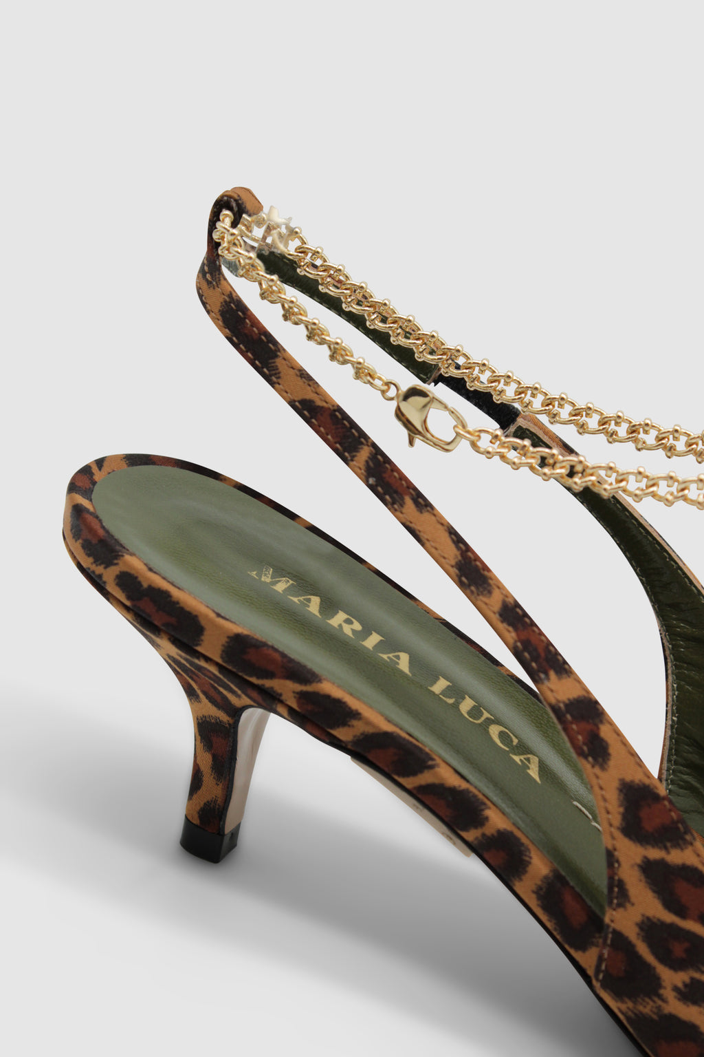 Galatea Gold Chain Anklet Slingback Tan