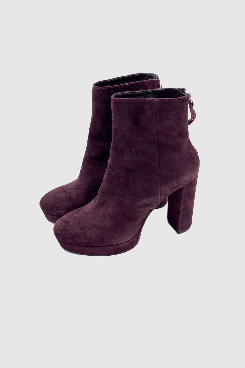 Burgundy ankle boots