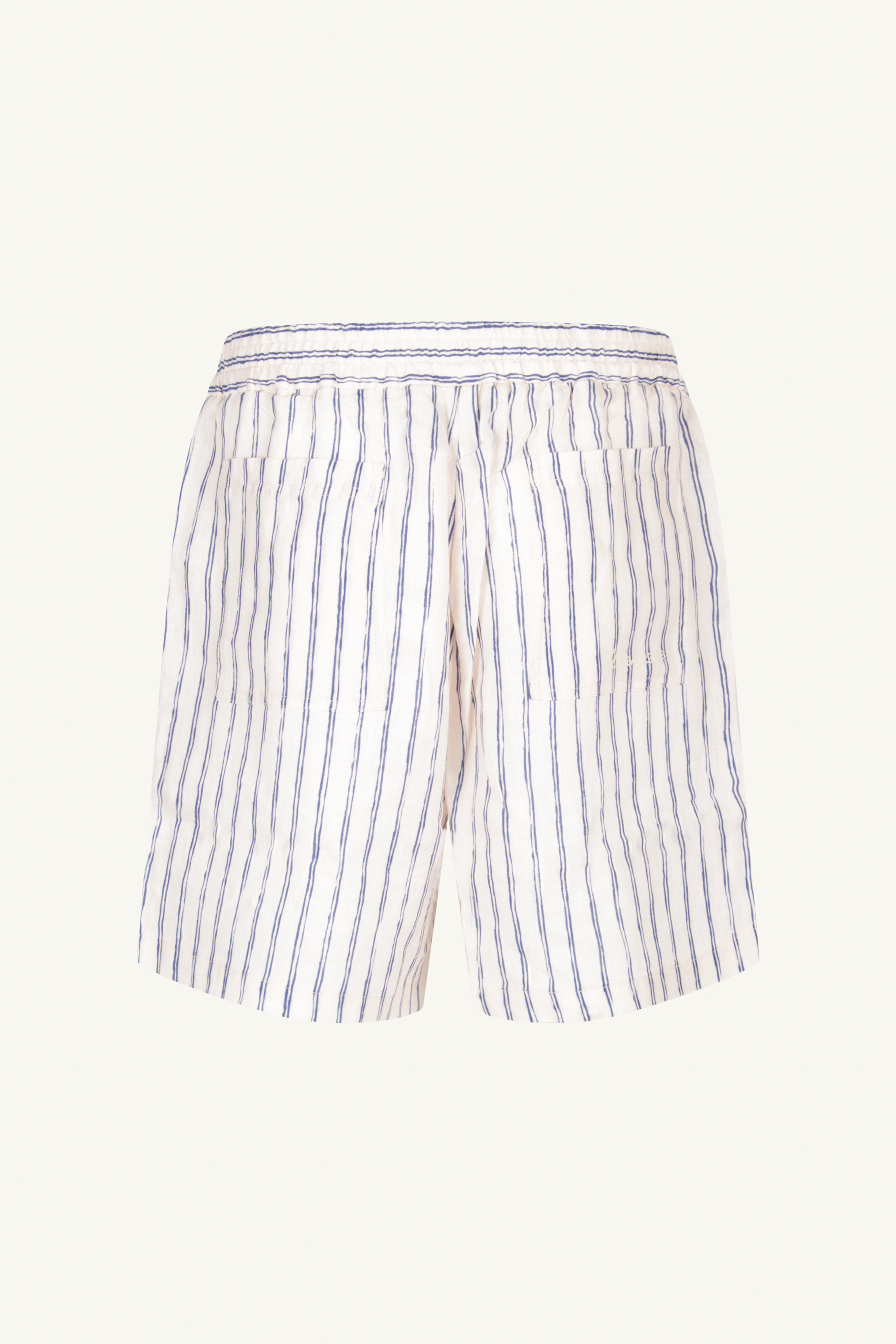 Gestreifte Shorts mit elastischem Bund, Kordelzug und seitlichen Eingrifftaschen in entspannter Passform