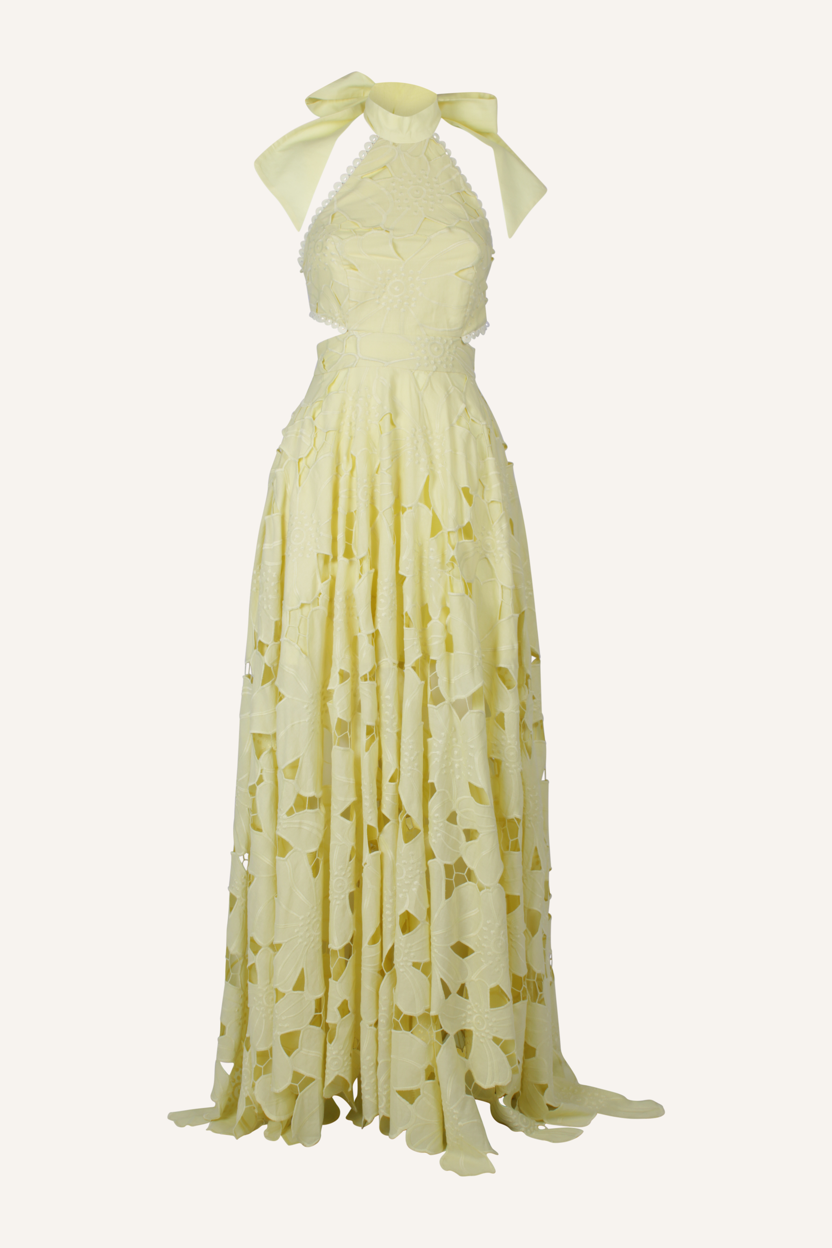 Yvaine Maxikleid in Zartem Buttergelb
