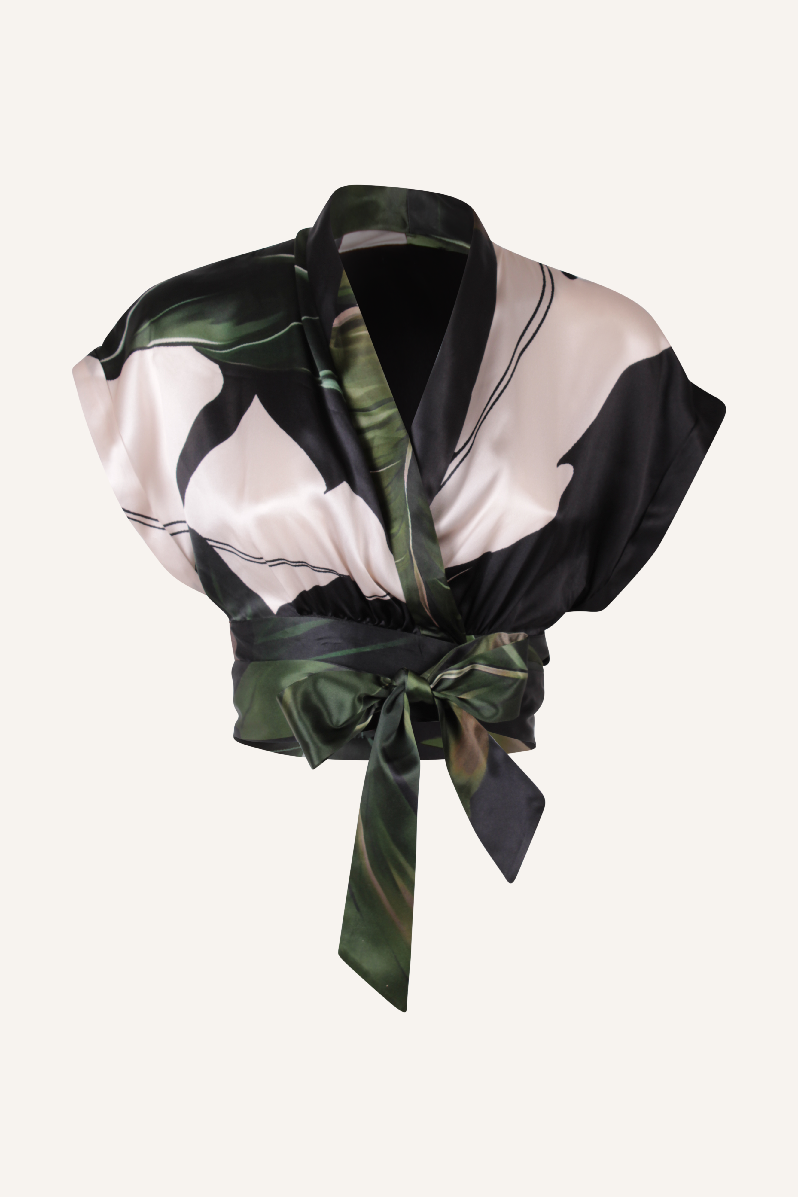 Elysia Bluse in Wickeloptik mit Ausdrucksstarkem Tropical-Print