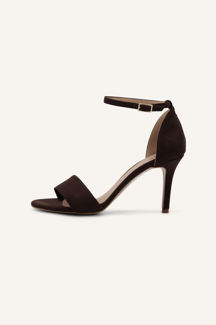 Sandalen Donna Moro aus Dunkelbraunem Veloursleder