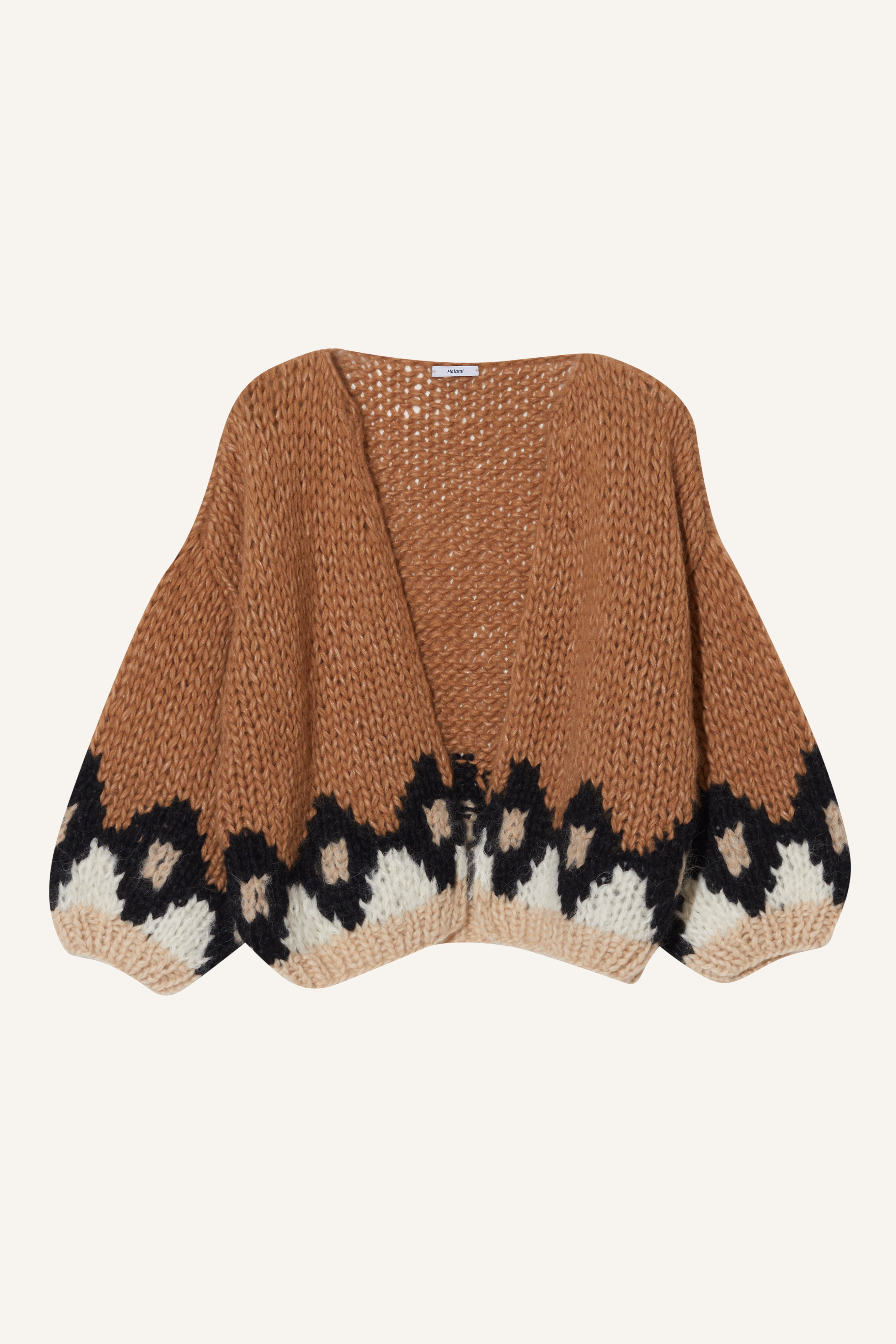 Cardigan Intarsia Bomber