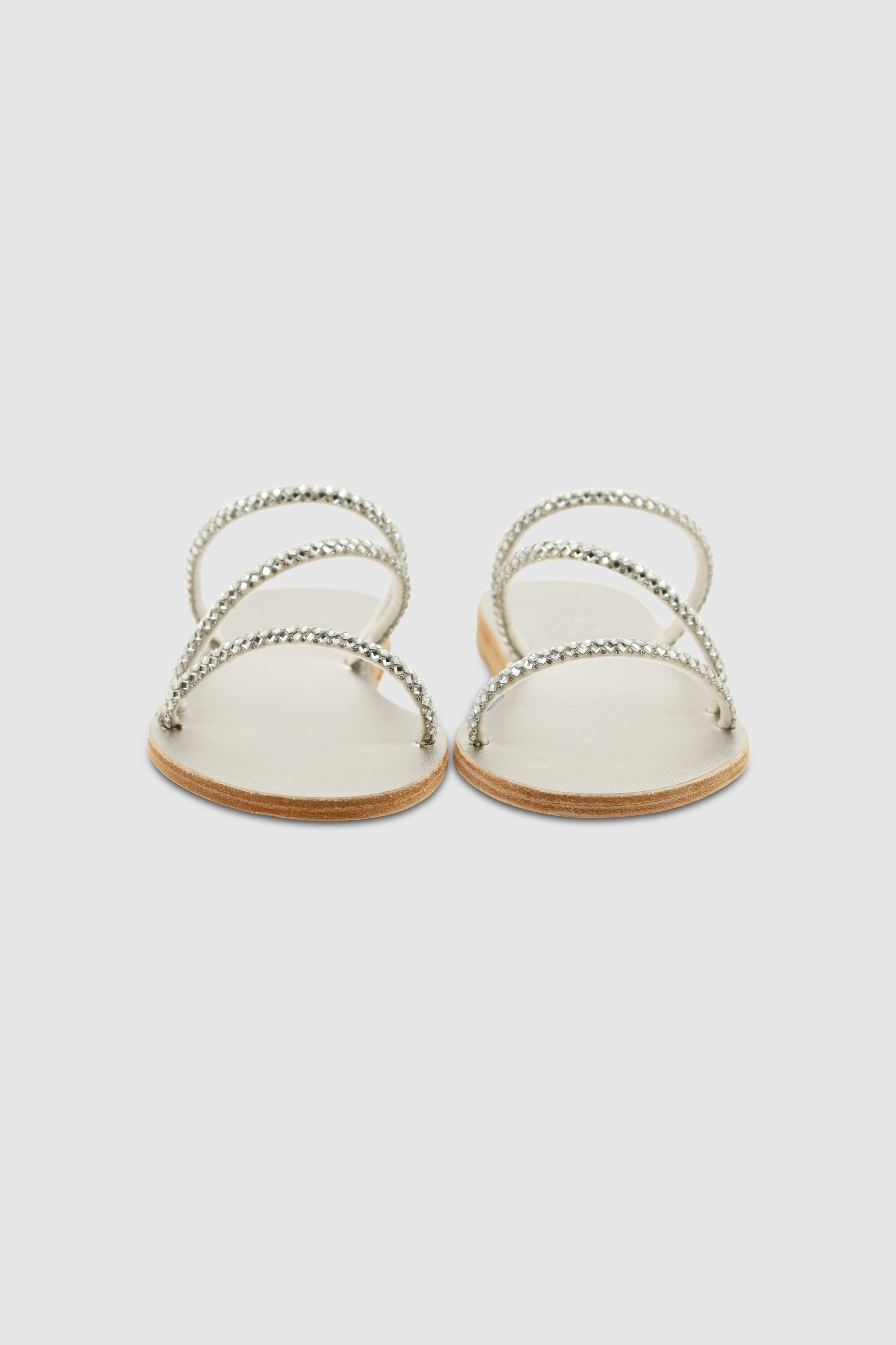 Polytimi Sandals Crystals Silver
