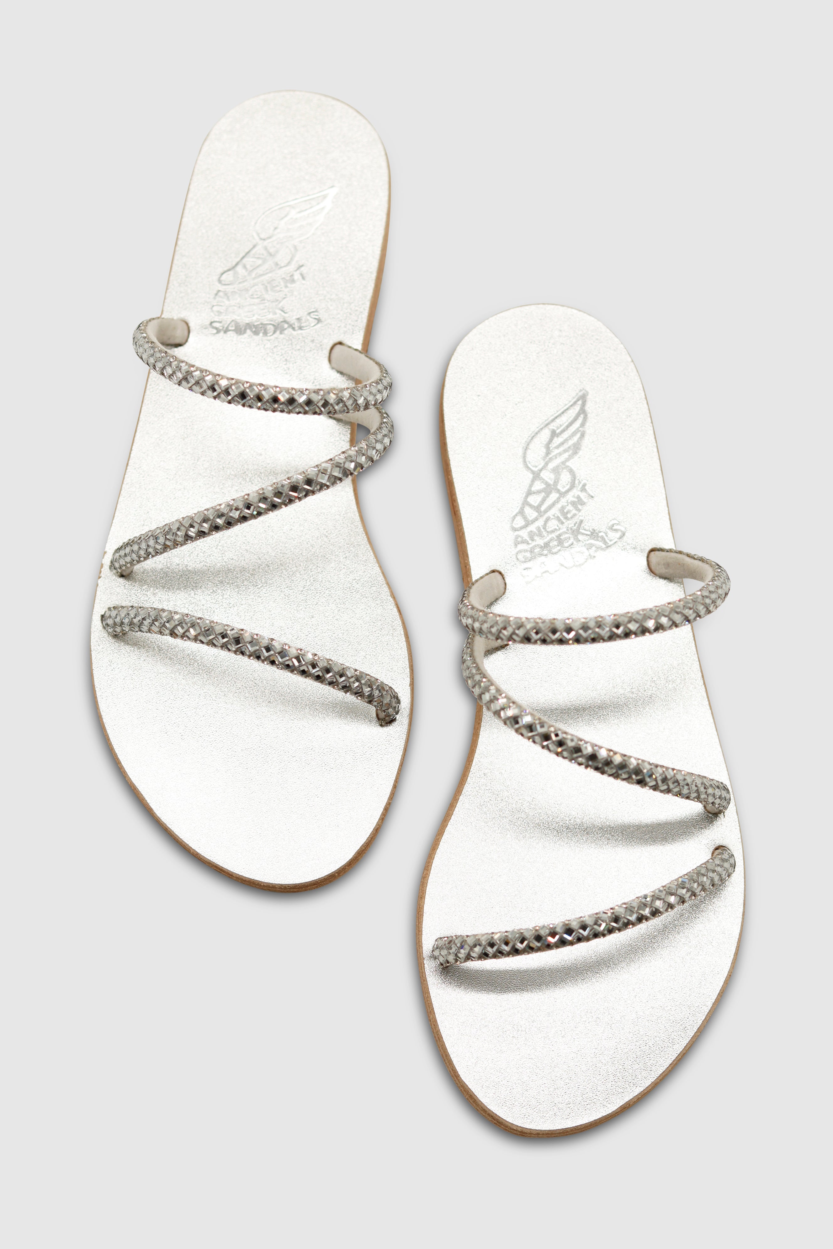 Polytimi Sandals Crystals Silver