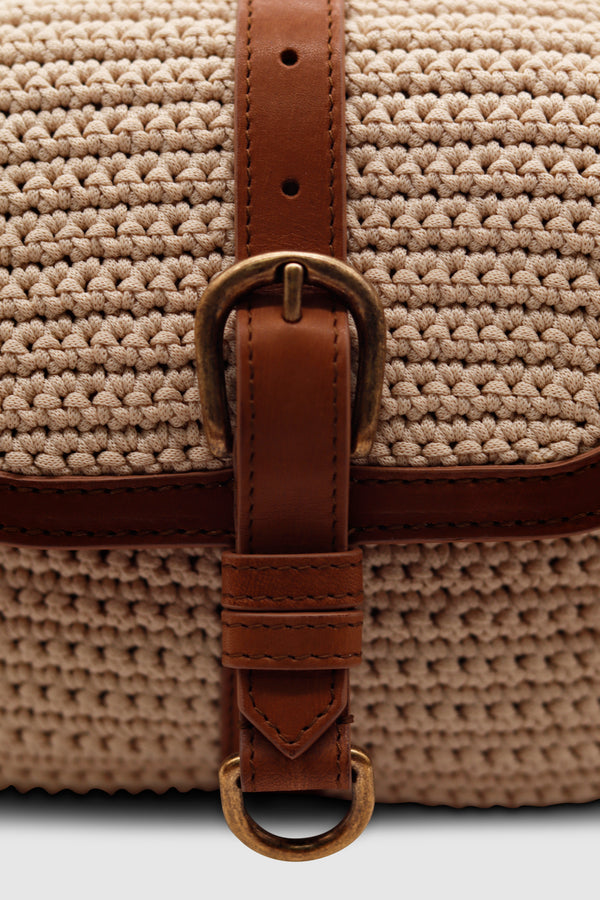 Francis Bag Crochet  Small Natural/ Nougat