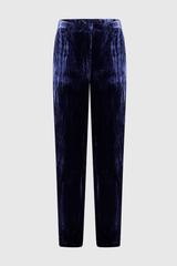 Trousers Velvet Fabric Blue