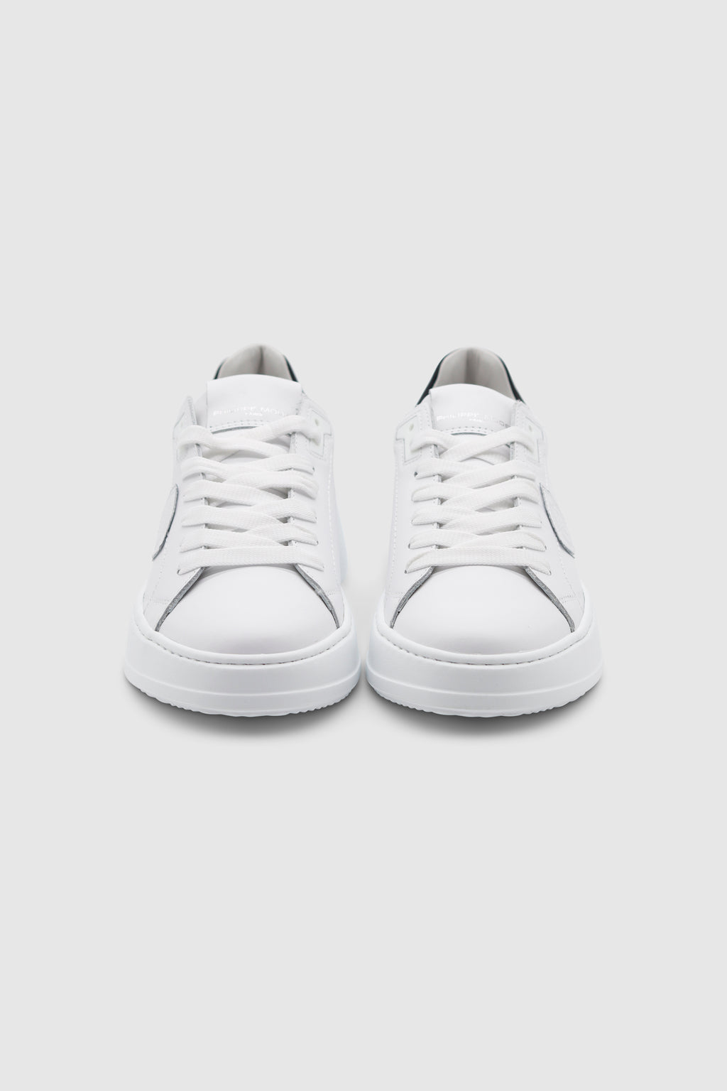 Tres Temple Low Sneaker Veau Blanc Noir