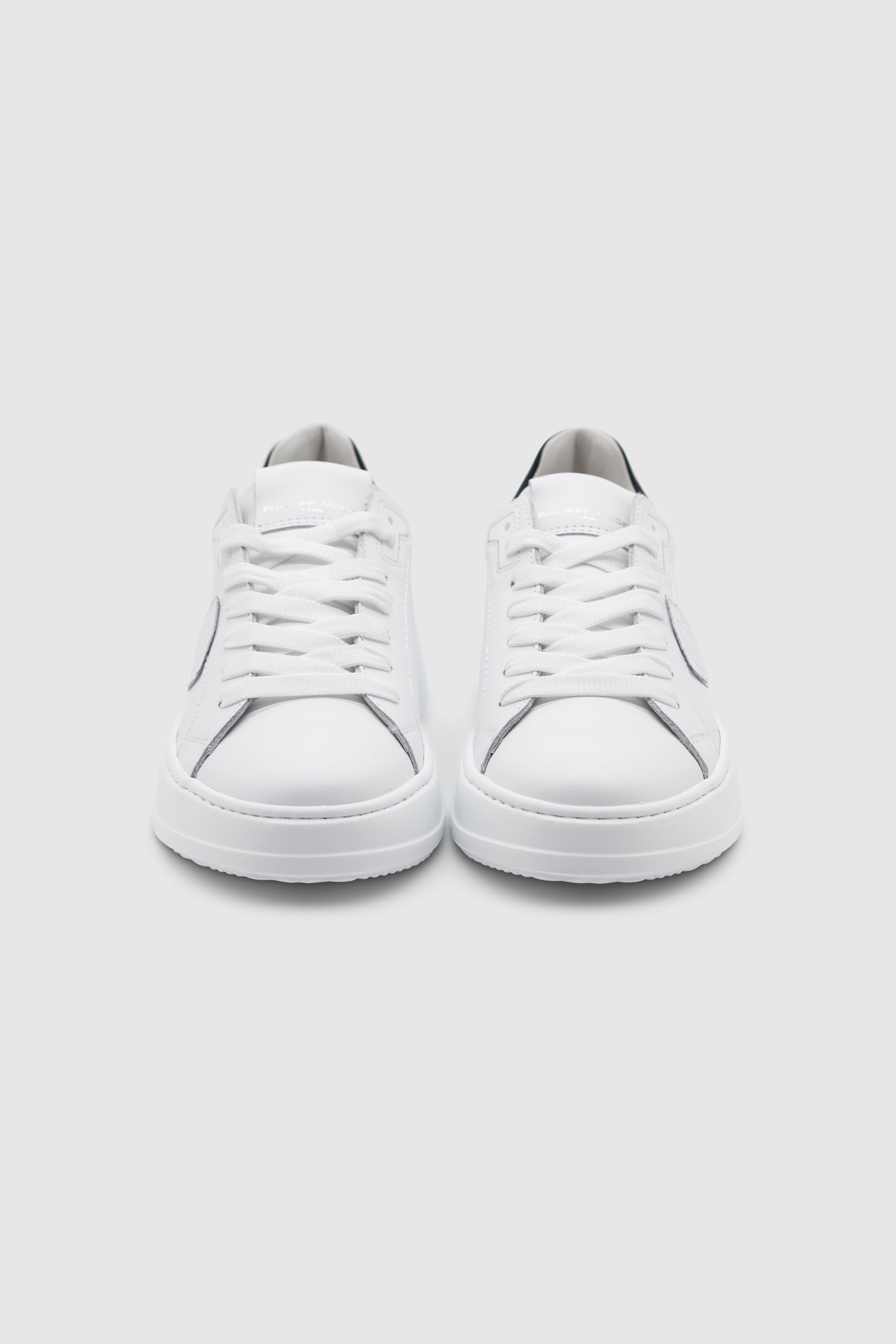 Tres Temple Low Sneaker Veau Blanc Noir