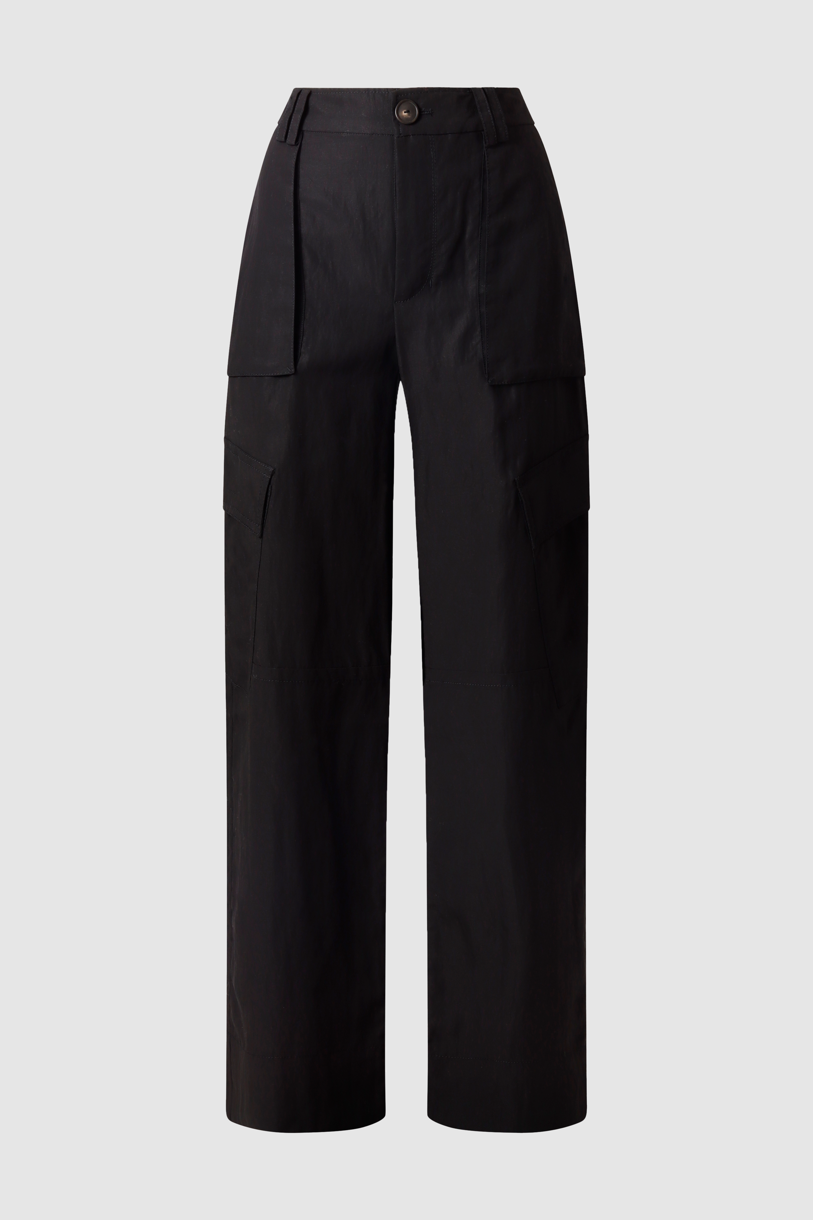 Wide Leg Cargo Pants Black