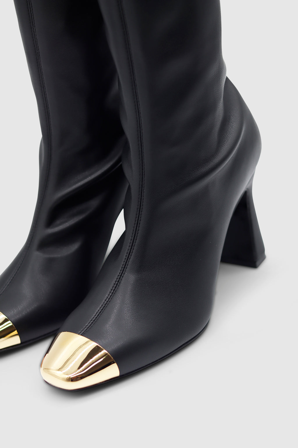 Ellia Metal Toe Cap Stretch Bootie Black