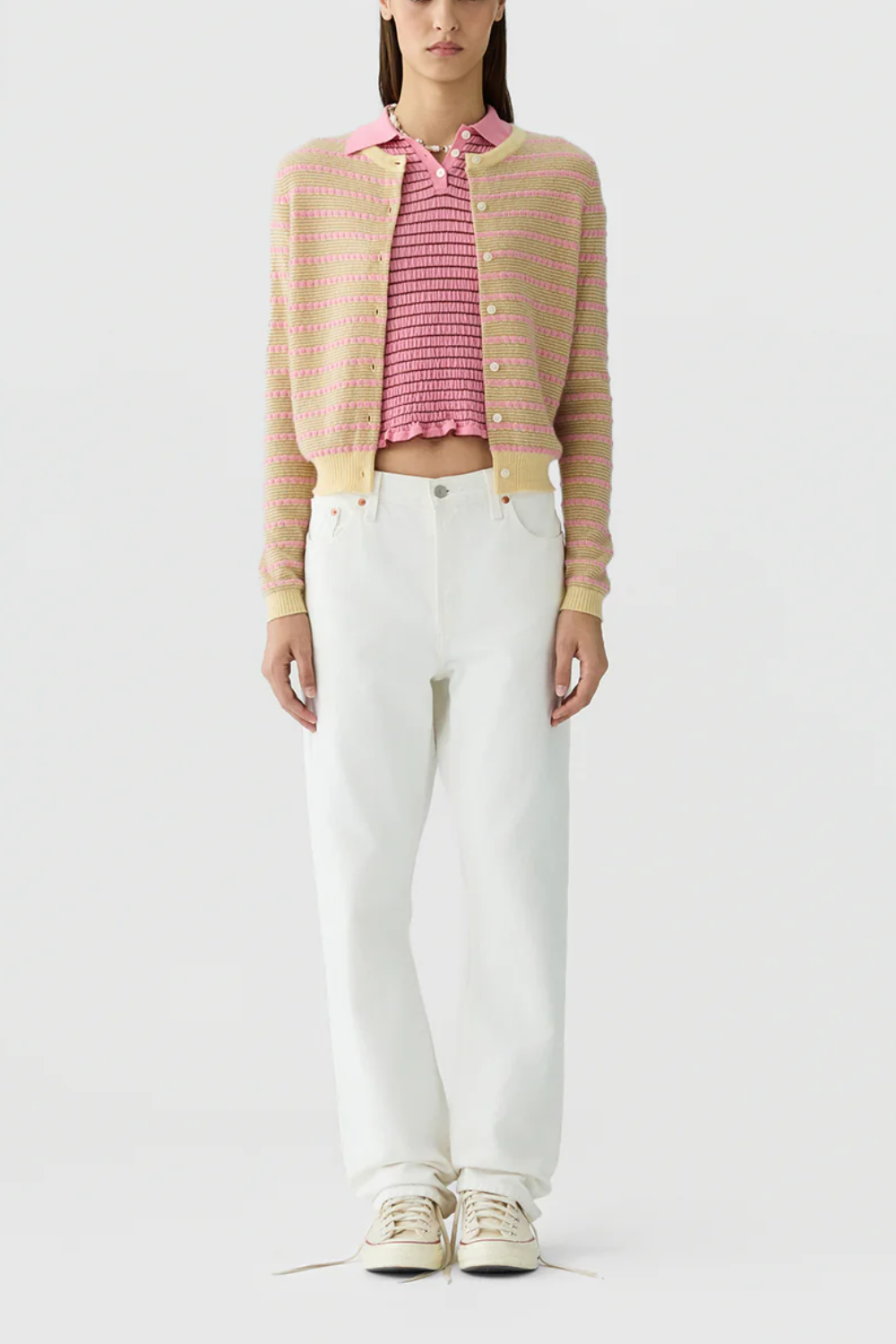Cardigan Jane mit Bubble-Stripe-Strickstruktur