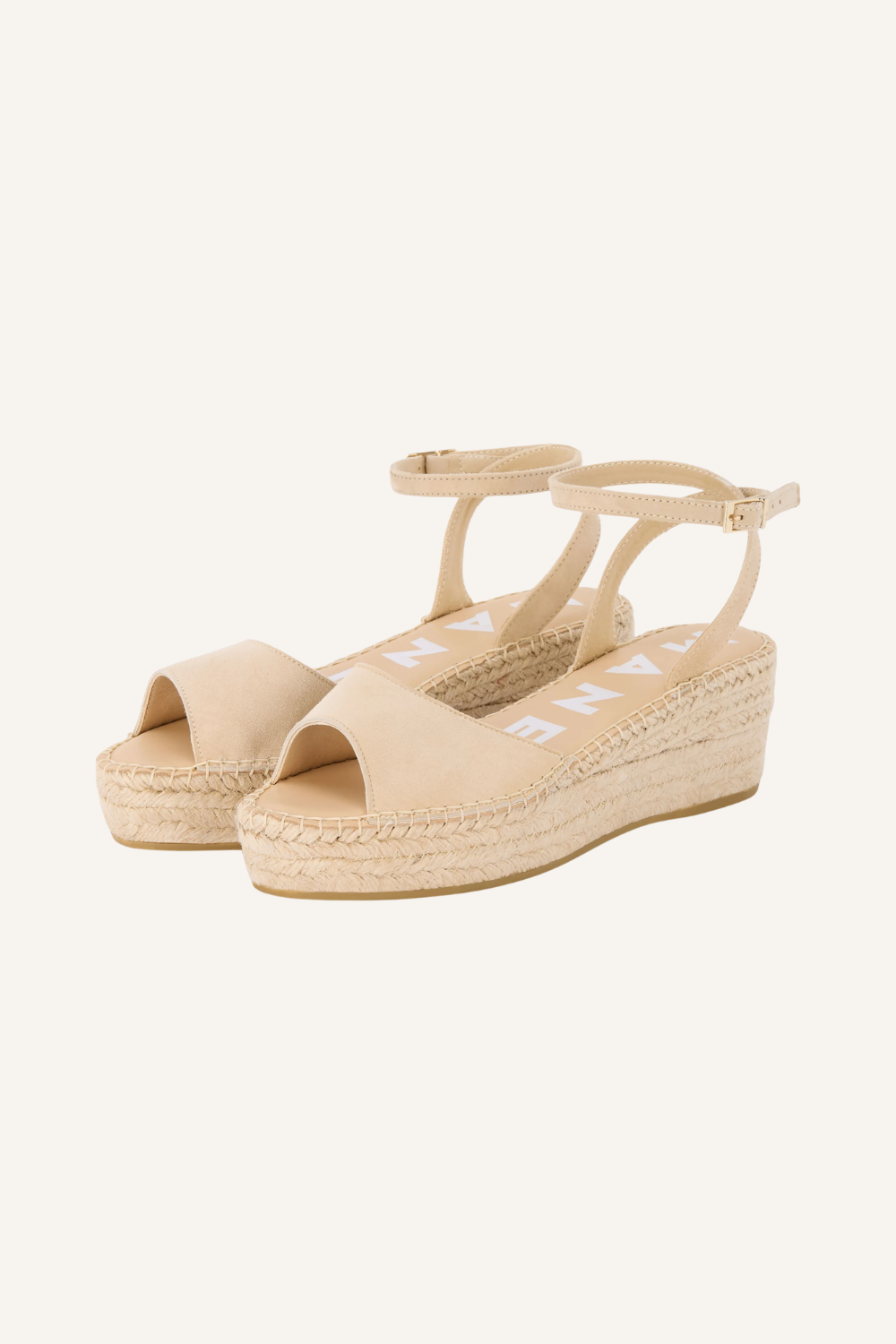 Low Wedge Espadrilles aus Veloursleder