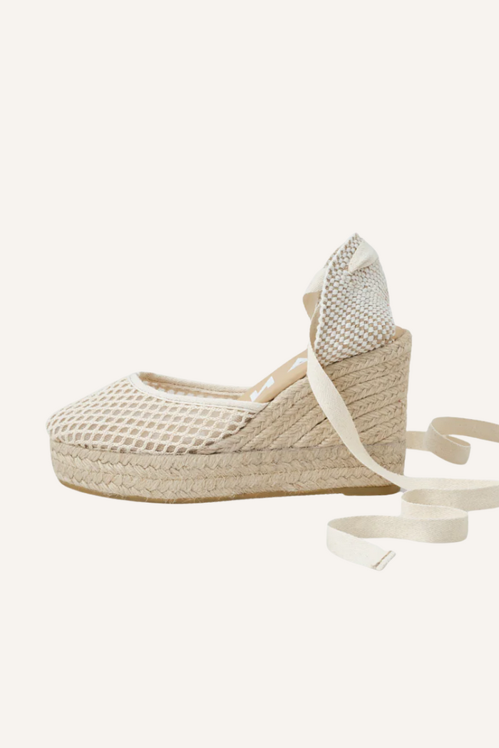 Wedge-Espadrilles mit Geflochtenem Jute-Keilabsatz