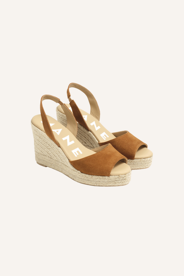 Wedge-Espadrilles aus Weichem Suede