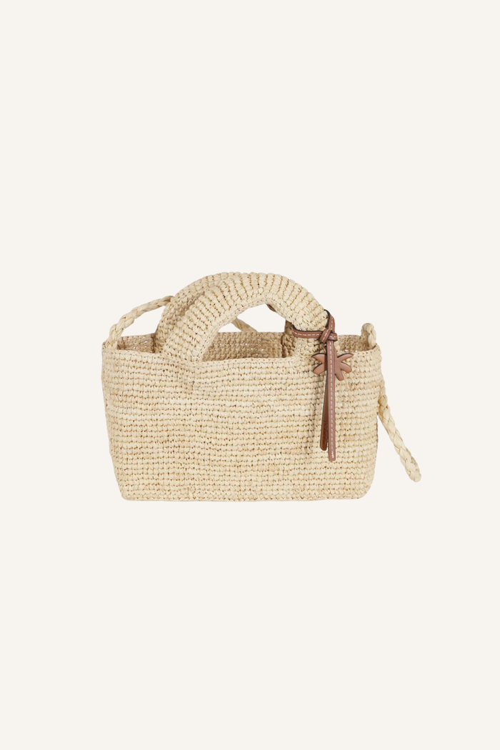 Kompakte Sunset Micro Bag aus Raffia