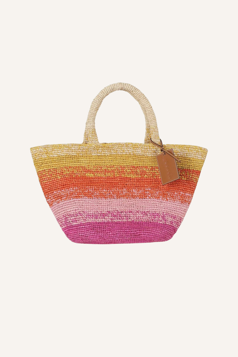 Große Panier Sunset Tote Bag aus Geflochtenem Raffia