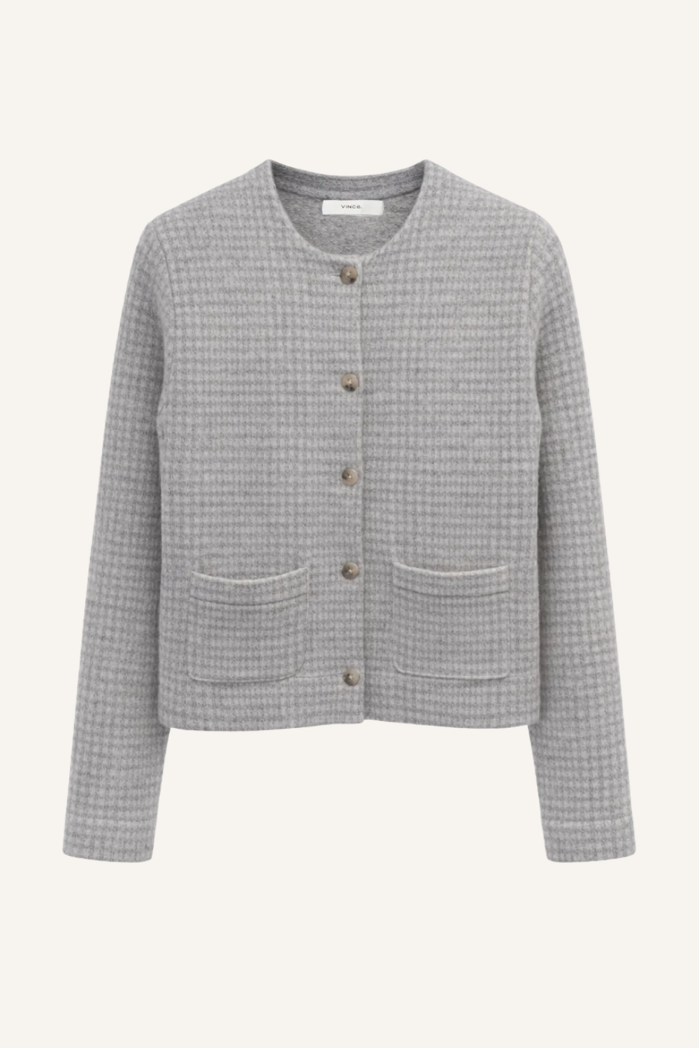 Cardigan Check Wolle und Kaschmir