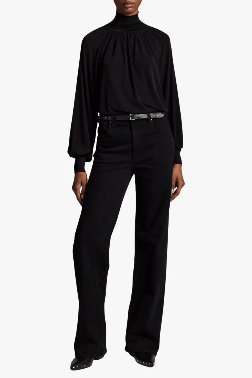Turtleneck Rib in Black