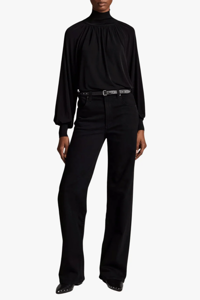 Turtleneck Rib in Black