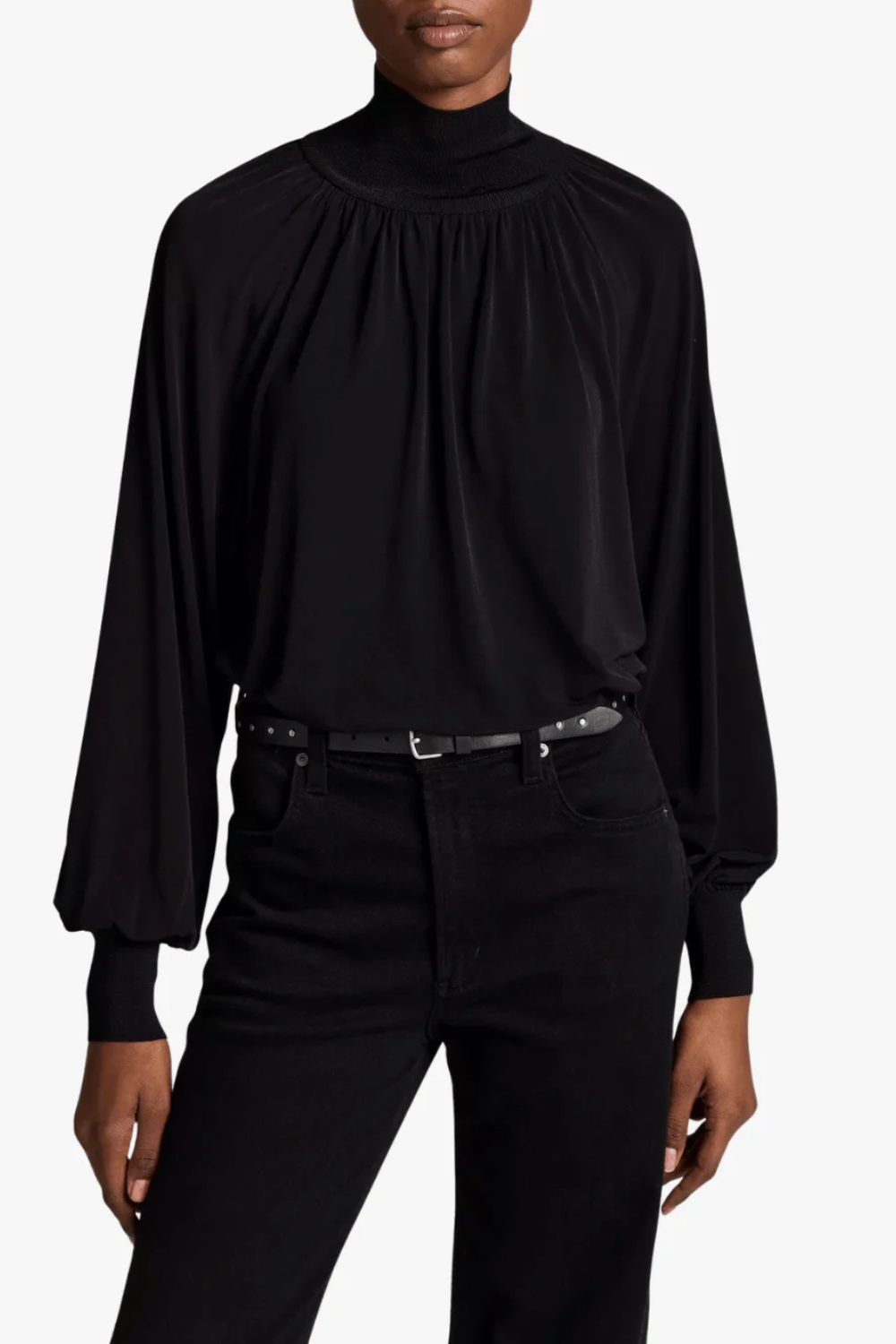 Turtleneck Rib in Black