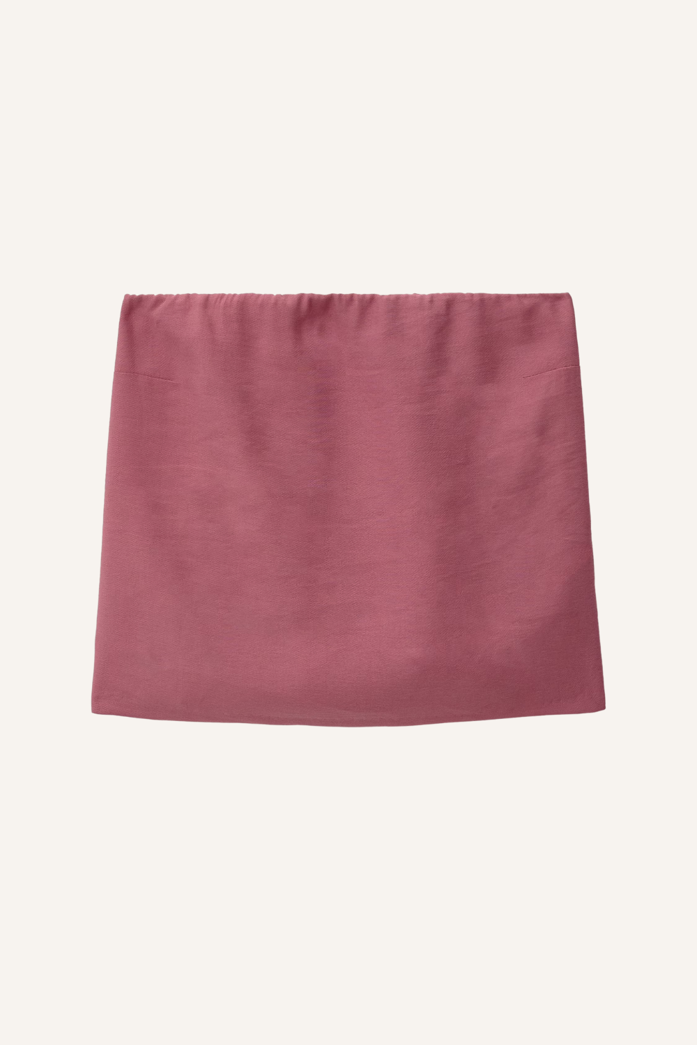 Ausgestellter Bandeau-Rock in rosa mit Abnähern und Gummizug innen für guten Sitz