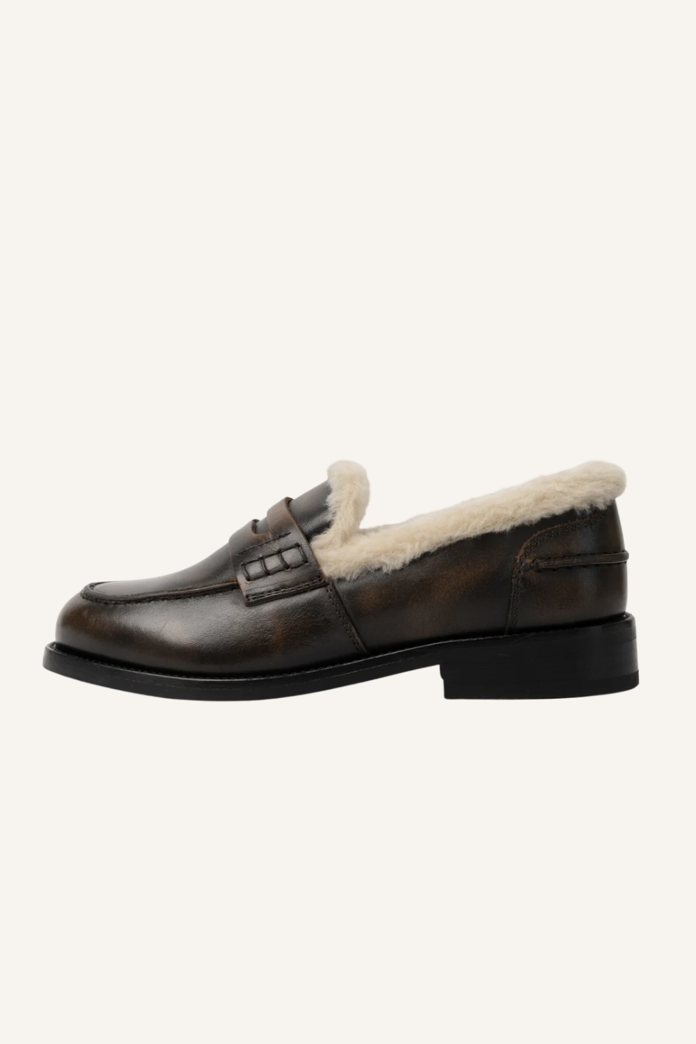 Penny Loafer Fur Coffee