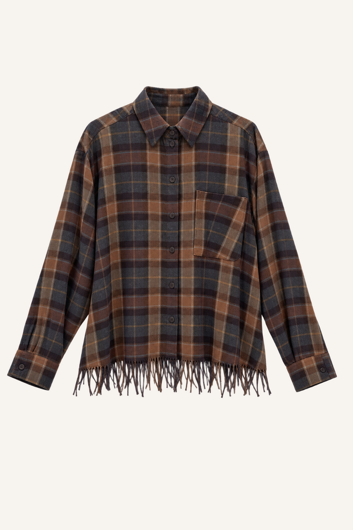 Bluse Camicia in Grigio
