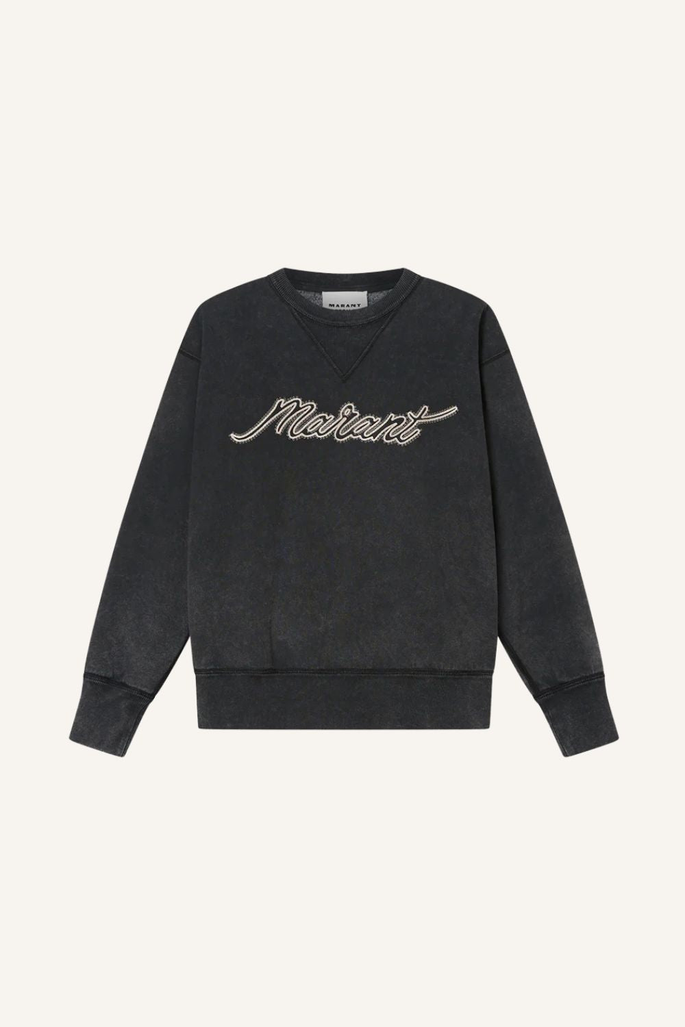 Besticktes Sweatshirt Rise in Faded Black