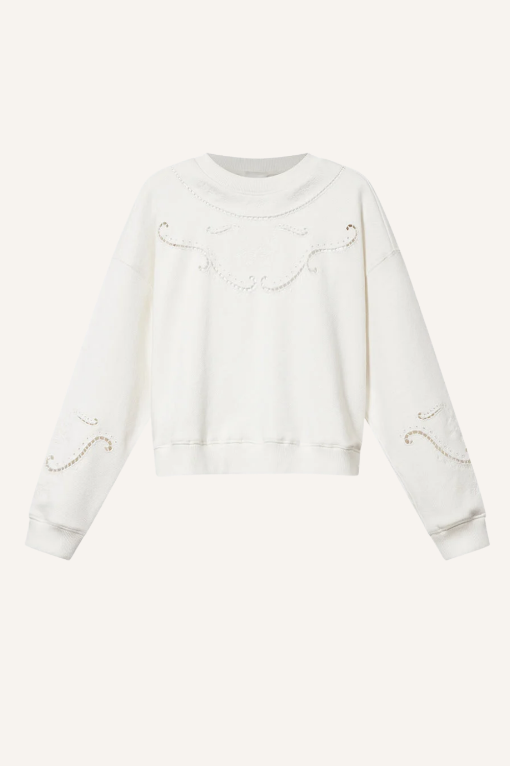 Sweatshirt Vella in Ecru