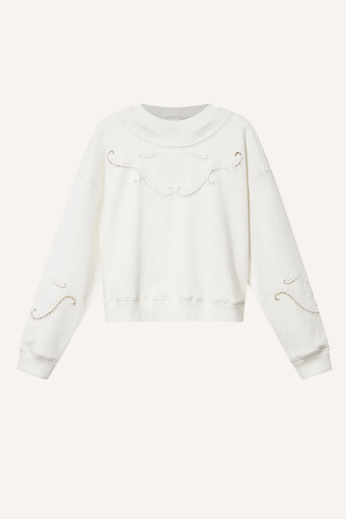 Sweatshirt Vella in Ecru