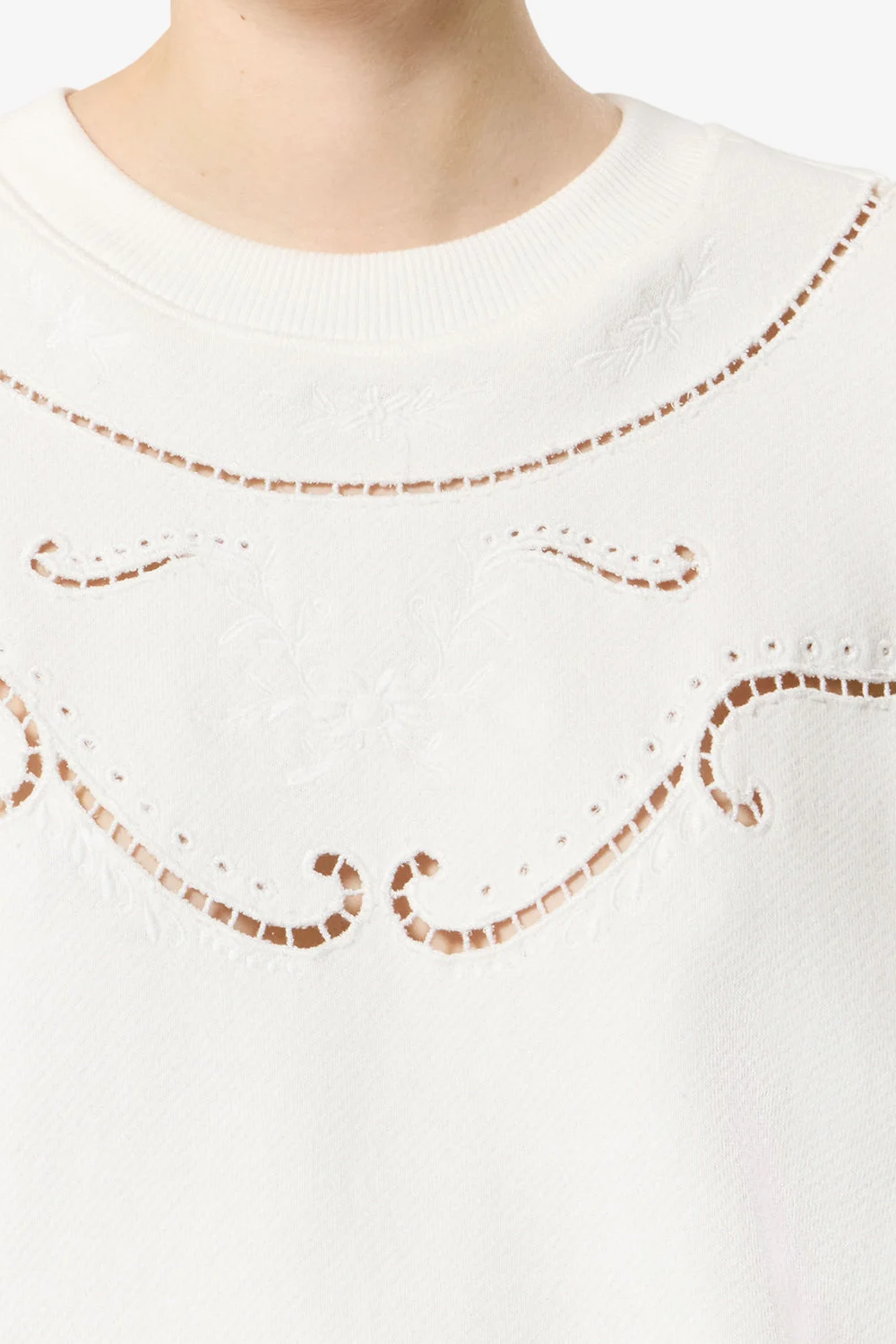 Sweatshirt Vella in Ecru