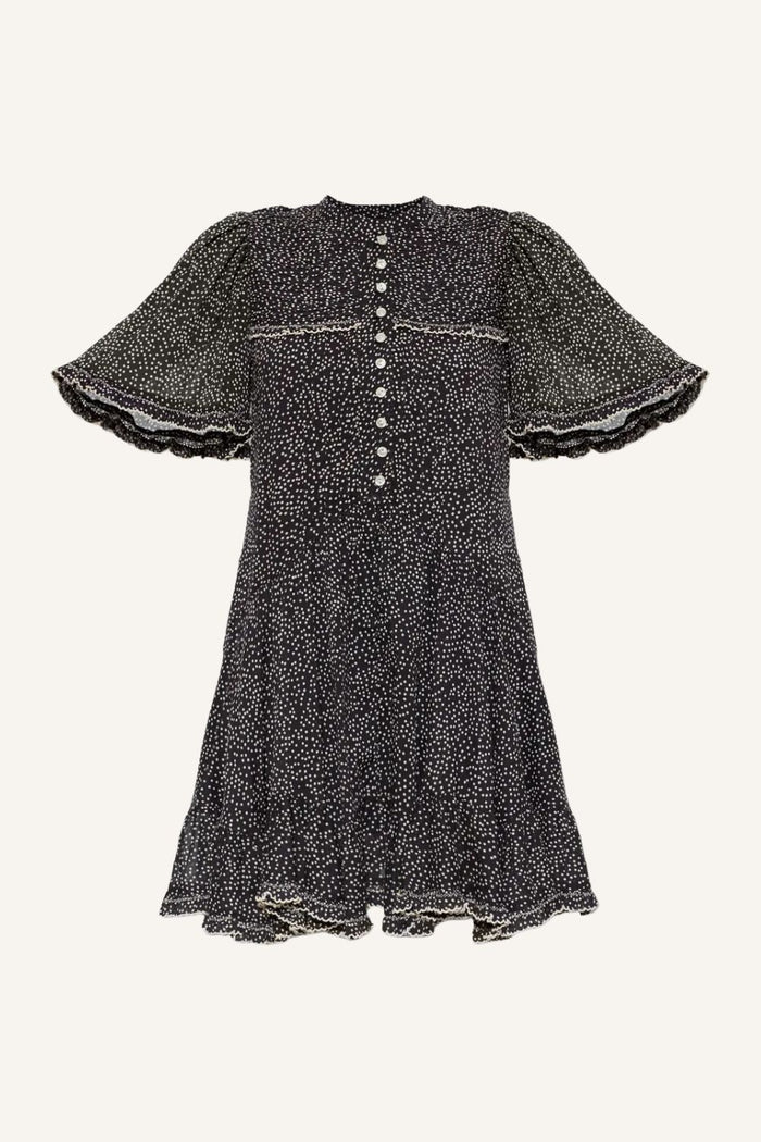 Kleid Daynia in Black / Ecru