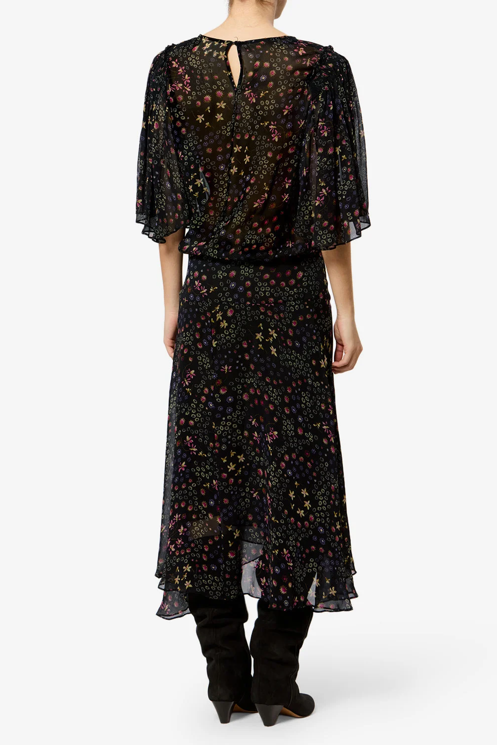 Kleid Firda in Black / Ecru