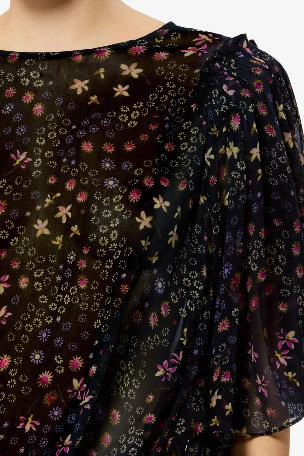Kleid Firda in Black / Ecru