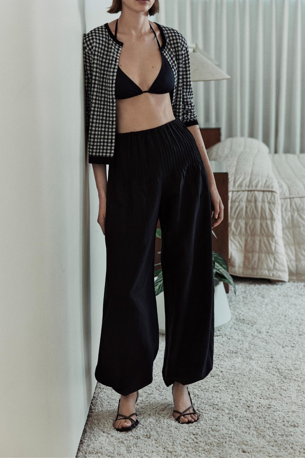 Hose Pintuck in Black