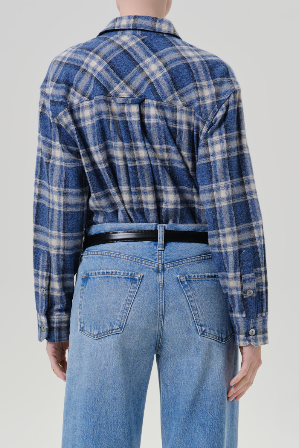 Hemd Vintage Long Button in Marina Plaid