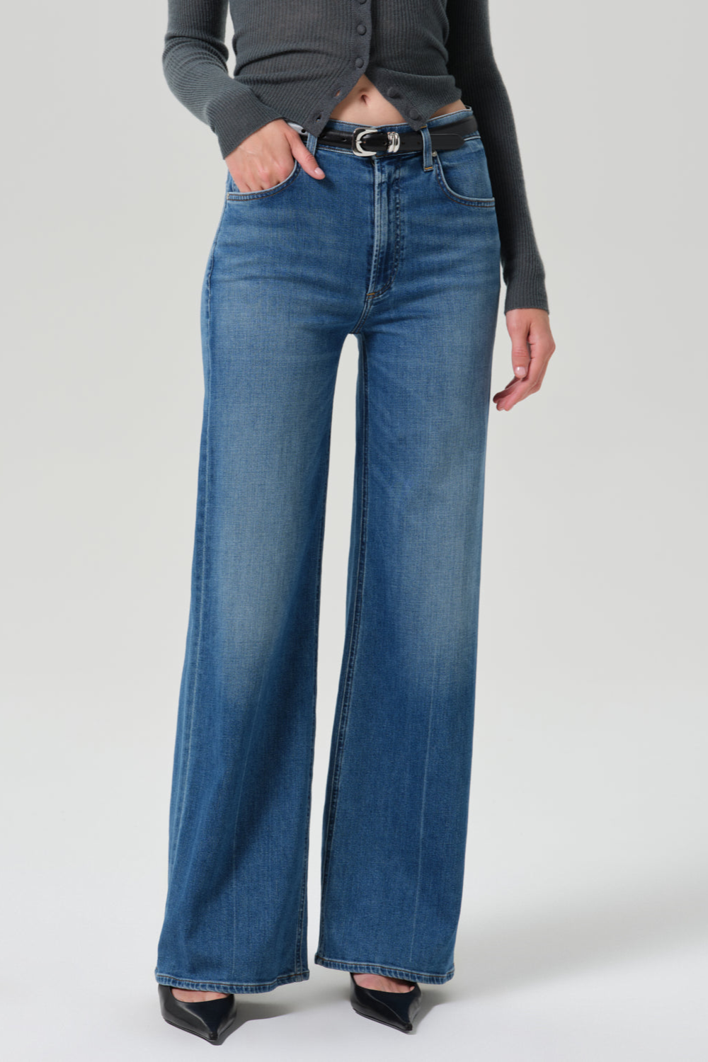 Jeans Lyra Long Wide Leg in Candelight
